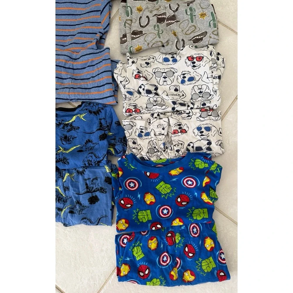4T Marvel Avengers LS Set & 4 sets Carter Boys Long/Short Sleeve Bottoms Pajamas